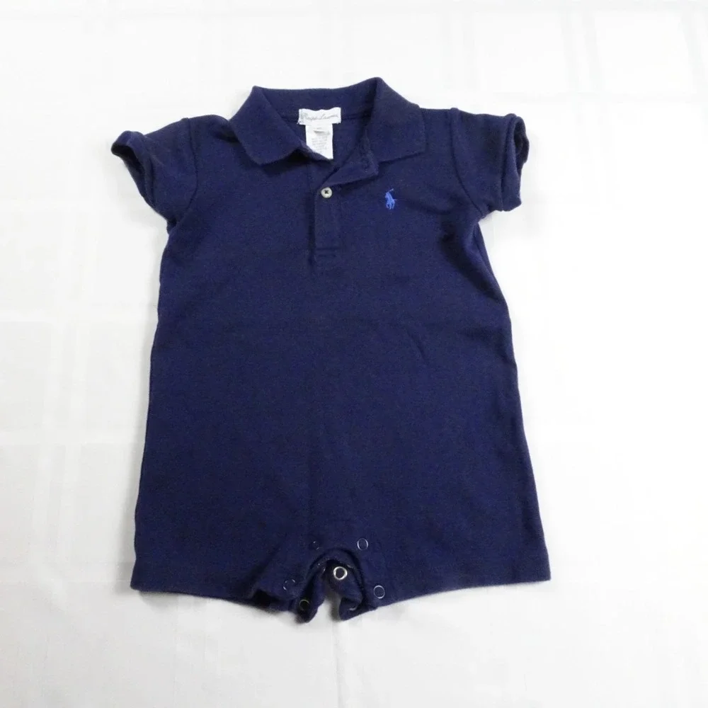 Vintage Ralph Lauren‎ Romper Baby 9 Months Navy shorts